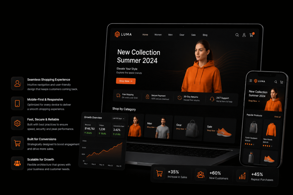 Customer-friendly Magento stores engineered for growth.