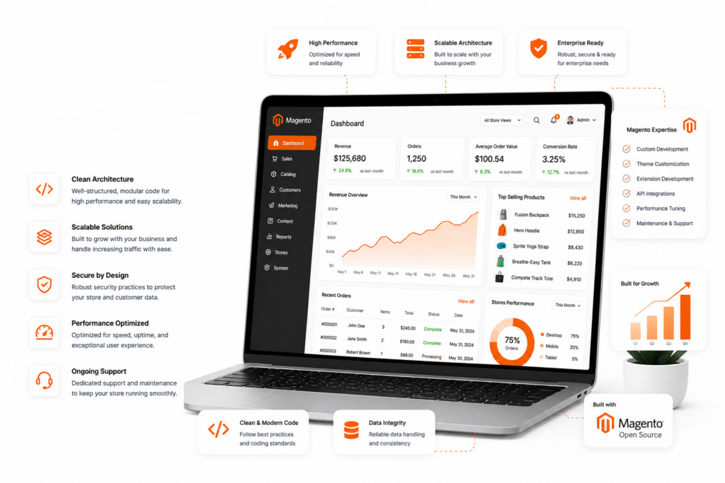 Technically flawless, scalable Magento development.